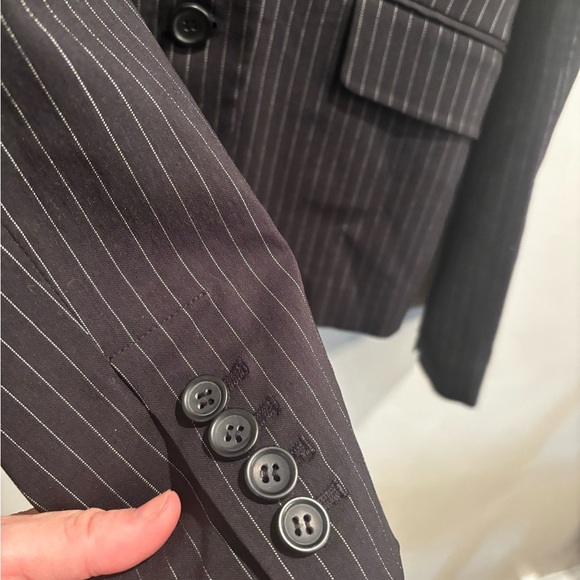 Express Black Pinstripe Jacket office professional business dressy size 10 - Picture 9 of 13
